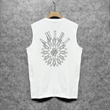 Amiri tank top dotted lotus printing
