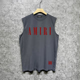 Amiri tank top letter spider printing