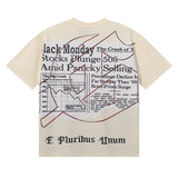 Godspeed T Shirts Newspaper Skull Printing Cotton Casual Short Sleeves Men and Women