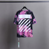 Off White T Shirts Tie-Dye Process Loose Men'S And Women'S Same Style Pure Cotton Short Sleeves