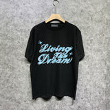 Amiri t shirts letterprinting short sleeves
