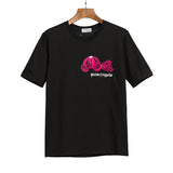 Palm Angels T Shirts Embroidered Half Sleeve T-shirt Men's and Women's Loose Short Sleeve T-shirt