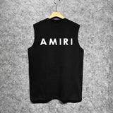 Amiri tank top flat thick letter spider armband printing