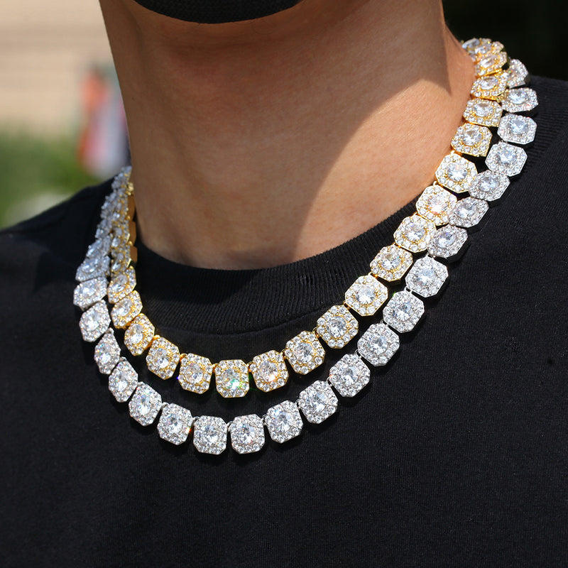 Chains Hip Hop Necklace Zircon Rock Sugar Necklace hiphop St. Valentine's Spectrum