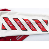 Off White Jacket Qiuxin OW Joint NBA Team Series Baseball Jacket