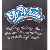 Off White Jacket Autumn/Winter OW Heavy Industry Embroidered Leather Down Cotton Baseball Jacket Jacket