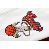 Off White Jacket Qiuxin OW Joint NBA Team Series Baseball Jacket