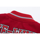 Off White Jacket Qiuxin OW Joint NBA Team Series Baseball Jacket