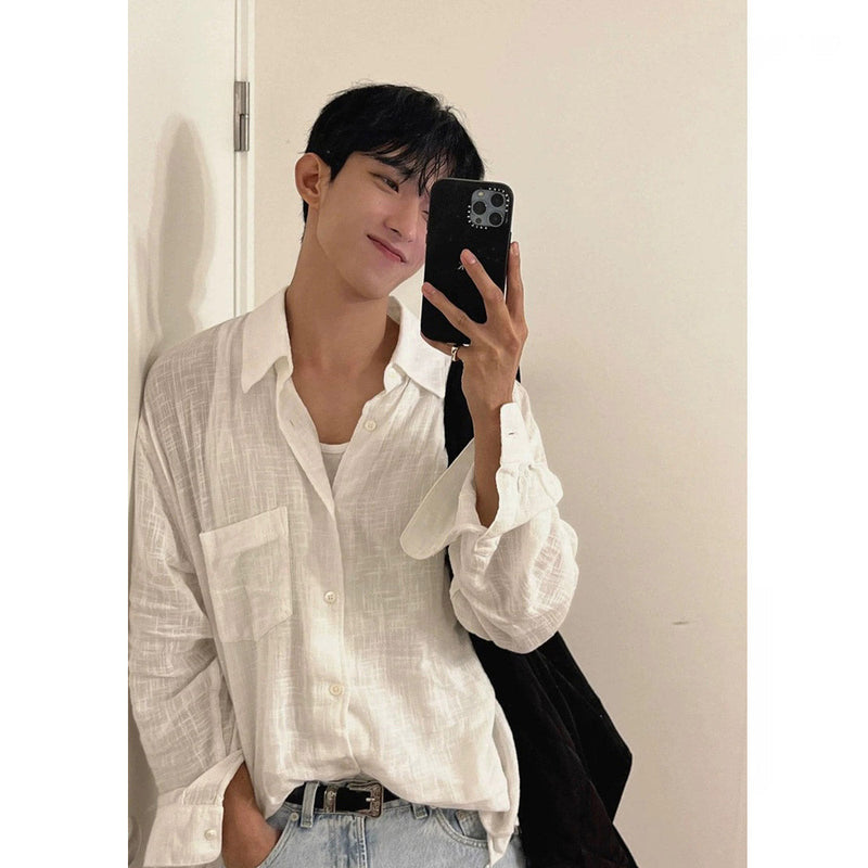 Unisex Shirts Our Legacy Breathable Loose Long Sleeve Shirts
