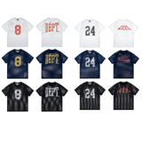 Gallery Dept T-Shirt Alphabet Print Hollow Mesh Short Sleeve T-Shirt
