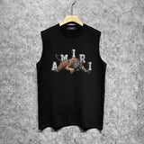 Amiri tank top bone fracture tiger print