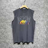 Amiri tank top rabbit rainbow printing