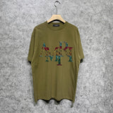 Amiri t shirts rainbow letter printing short sleeve