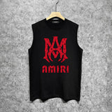 Amiri tank top cashew flower large simple logo printing