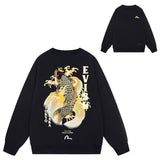 Evisu Sweatshirts Loose Casual Unisex Sweatshirts