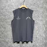 Amiri tank top bone white bone crack letterprinting