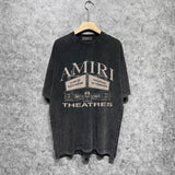 Amiri washed t-shirt billboard printing short sleeves