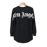 Palm Angels T Shirts Large Letter Printed Long Sleeve T-shirt Men and Women Loose