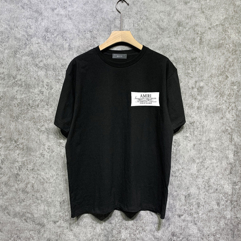 Amiri t shirts hollywood artistic font print short sleeve tee