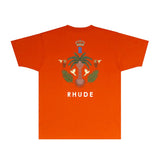 Rhude T Shirts Printed Trendy Pure Cotton