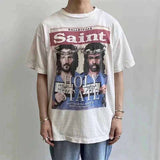 SAINT MICHAEL Vintage T Shirt Portrait Short Sleeve
