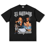 21 Savage T Shirts Loose Distressed T-shirts