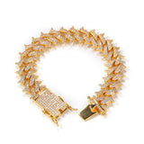 Chains 16mm Cuban Chain Full Zircon Bracelet Necklace St. Valentine's