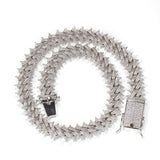 Chains 16mm Cuban Chain Full Zircon Bracelet Necklace St. Valentine's