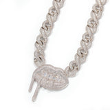 Chains INS Wind Pendant Necklace Hip Hop Zirconium Set St. Valentine's Spectrum