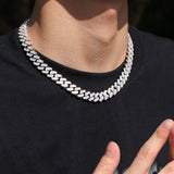 Chains Hip Hop 12mm Strip Copper with Zircon Necklace Royalty Spectrum