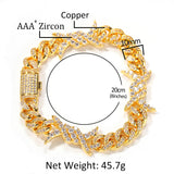Chains Zircon Cuban Chain ins Fashion Necklace Spectrum St. Valentine's