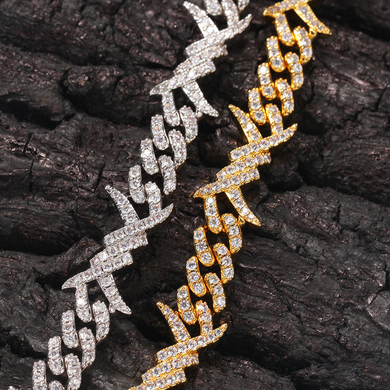 Chains Zircon Cuban Chain ins Fashion Necklace Spectrum St. Valentine's