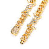 Chains Zircon Cuban Chain ins Fashion Necklace Spectrum St. Valentine's