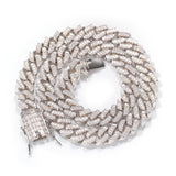 Chains Hip Hop 12mm Strip Copper with Zircon Necklace Royalty Spectrum