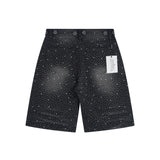 Valeforever Vale denim shorts Hotfix Rhinestones