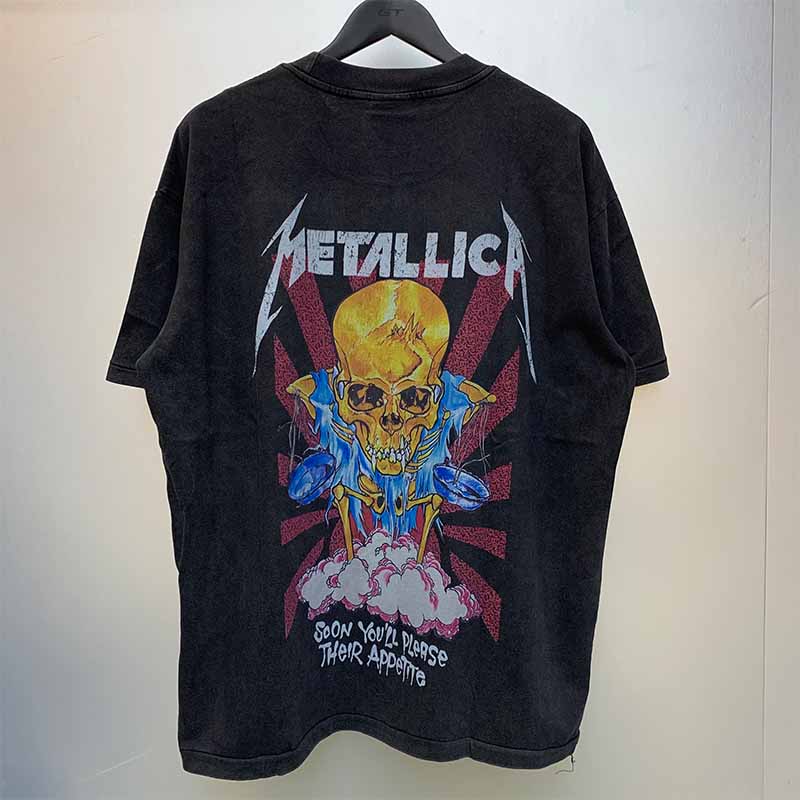 SAINT MICHAEL Vintage T Shirt Metallica James Alan Hetfield Short Sleeve