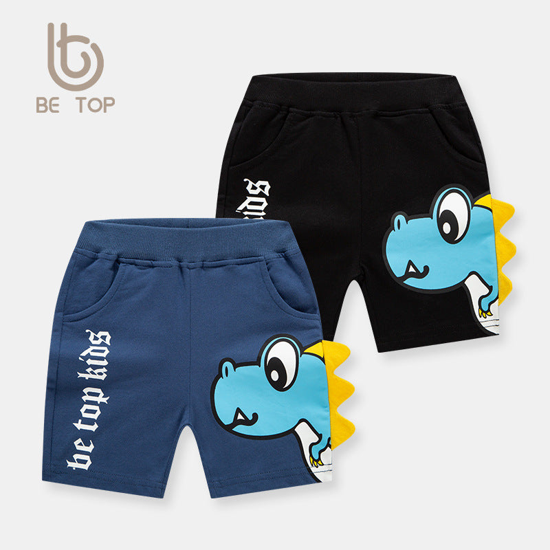 Boy Shorts Summer Children's Three-Dimensional Cartoon Shorts Boys' Baby Dinosaur Pants Cropped Pants