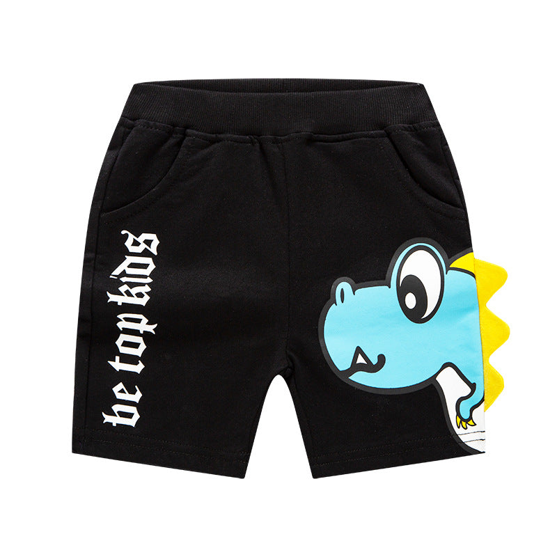 Boy Shorts Summer Children's Three-Dimensional Cartoon Shorts Boys' Baby Dinosaur Pants Cropped Pants