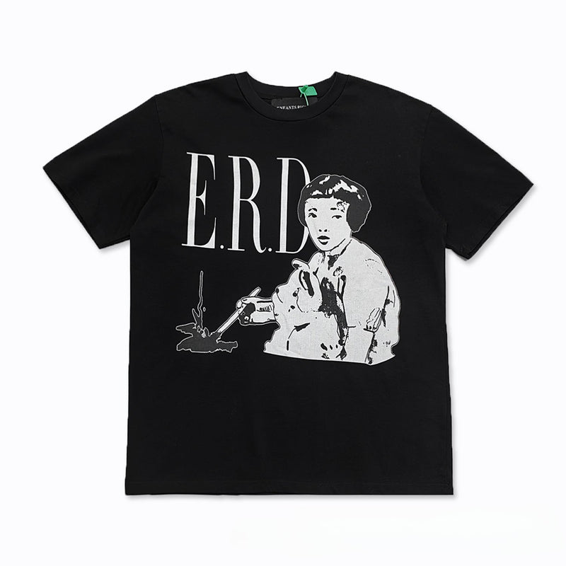 ERD T Shirts Summer Portrait Printing Loose Short Sleeve T-shirt