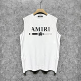 Amiri tank top with damaged letter horizontal stripesprinting