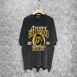 Amiri washed t-shirt lion printing short sleeves