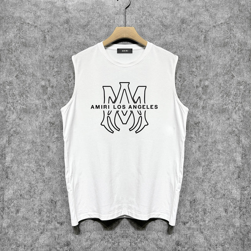Amiri tank top line simple logo printing