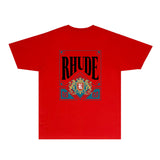 Rhude T Shirts Printed Trendy Pure Cotton