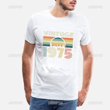 Vintage 1975 Limited Edition Men T Shirts Retro Classic