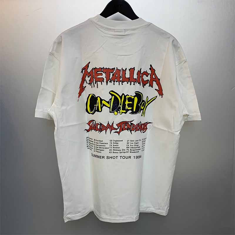 SAINT MICHAEL Vintage T Shirt Metallica Short Sleeve