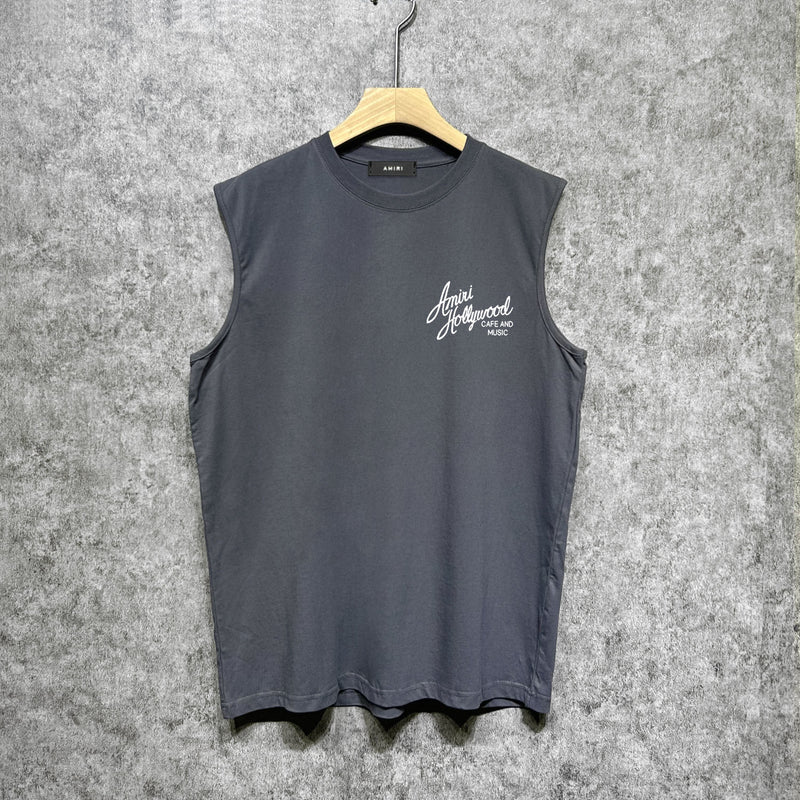 Amiri tank top banana panther printing