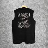 Amiri tank top giant snake letter print