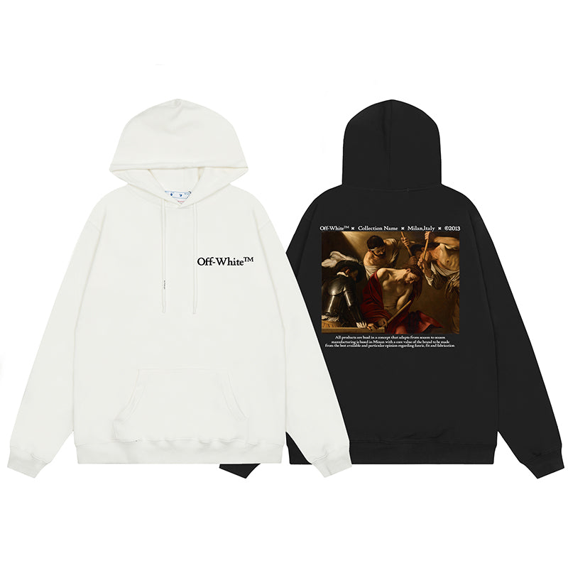 OFF WHITE Hoodie Trendy Street Style Personalized Cotton