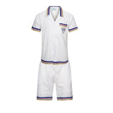 Casablanca Shirts And Shorts 2 Pieces Set Summer Ethnic Vintage