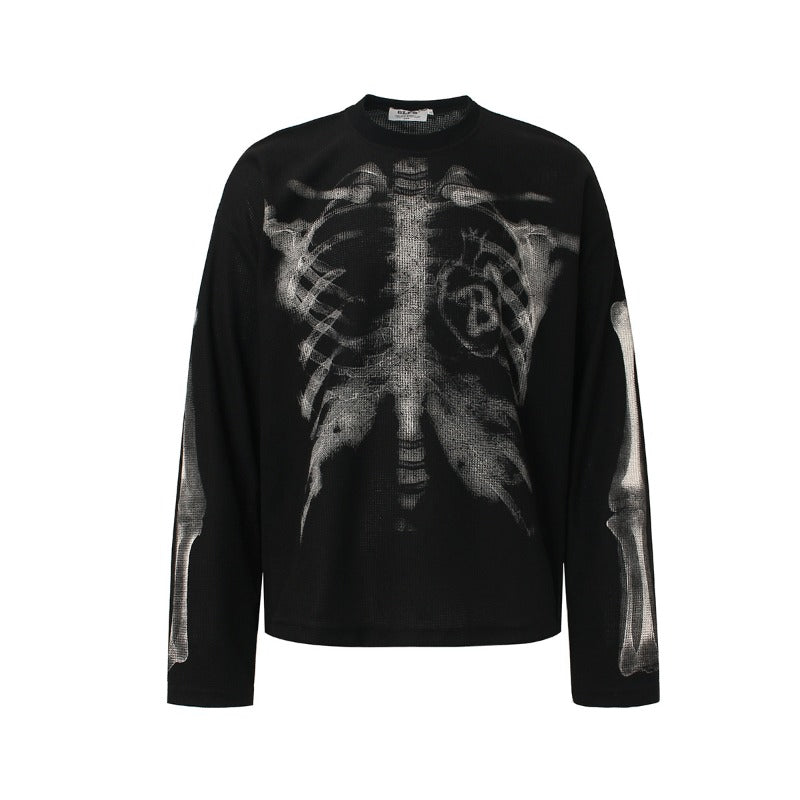 Unisex long-sleeved shirt autum skull skeleton